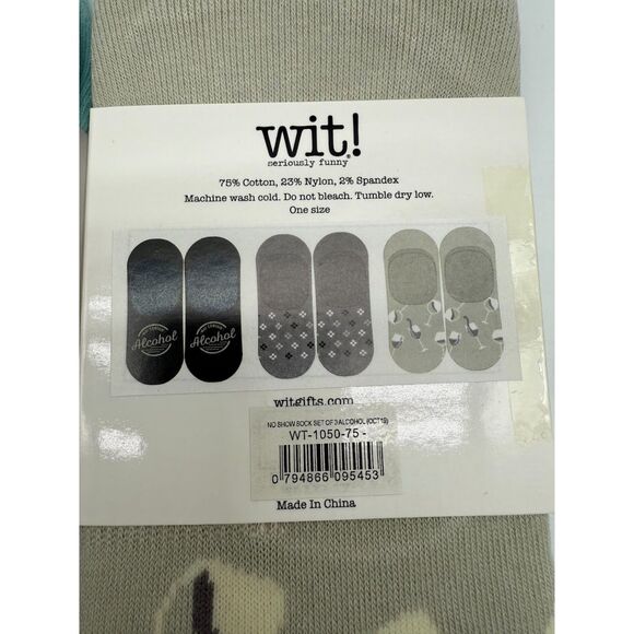 WIT! set of 6 no show one size no slip grips socks - Picture 4 of 4